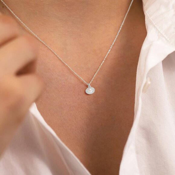 ⚡Pearl Necklace for Women 14K Gold plated White Silver plated Dainty accessories - Picture 6 of 7